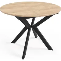 FURNLUX Esstisch Leia Beige 100cm / Hauptfarbe: Beige / Abmessungen: 100 x 78 x 138 cm