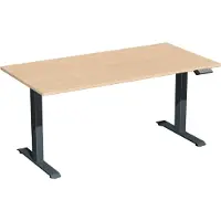 Geramöbel Elektro-Hubtisch Elevate Basic, 800 x 1600 mm, buche/anthrazit