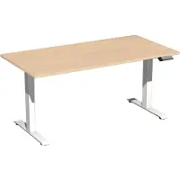 Geramöbel Elektro-Hubtisch Elevate Basic, 800 x 1600 mm, buche/weiß