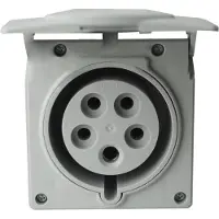 Pce CEE Wandsteckdose mit Klappdeckel Unterputz 32A 5P 400V IP44 Steckdose IZV 3253
