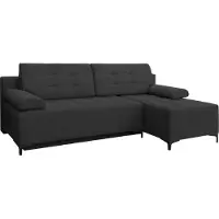 Mirjan 24 Ecksofa Fabio, Stilvoll Polsterecke mit Bettkasten und Schlaffunktion, Eckcouch (Farbe: Ikar 08, Seite: Rechts)