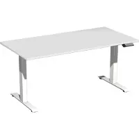 Geramöbel Elektro-Hubtisch Elevate Plus, 800 x 1600 mm, lichtgrau/weiß