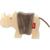 Sigikid Cudly Wudly Holztier Nashorn, Holzfigur, Spielfigur, Holzspielzeug, Spielzeug, Dekoration, 39506