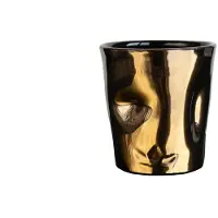 Dutchdeluxes Espressotasse Dented Cup Platinum 130ml (4-teilig)