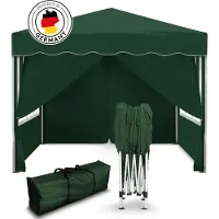 Kronenburg Faltpavillon 3x3m - Wasserfest, UV-Schutz 50+, 4 Seitenteile, grün
