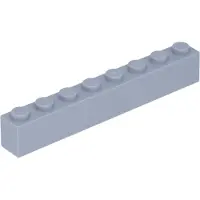 LEGO 250 Stück 3008 Stein Brick 1x8 Part Basic Steine 250 Helles Bläuliches Grau