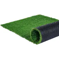Vevor Kunstrasen 1530x3050mm Rasenteppich Meterware PP+PE-Materialien Kunstrasenteppich 35mm Florhöhe mit Entwässerungslöchern Ideal für Außengärten Innenhöfe