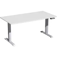 Geramöbel Tisch Elevate Plus 1600x800x630-1280mm silber/lichtgrau