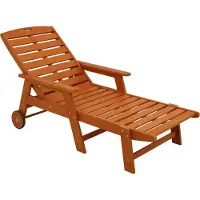 Degamo Gartenliege RollenliegeBARDOLINO, Eukalyptus Holz, 5-fach verstellbar