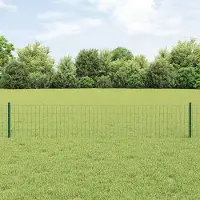 Syfax Euro-Zaun mit Pfosten 10 x 0,4 m PVC-beschichteter Stahl Grün