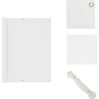 vidaXL Balkon-Sichtschutz Weiß 120x400 cm Oxford-Gewebe - Sonnenschirme & Sonnenschutze