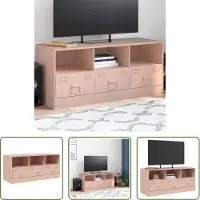 The Living Store TV-Schrank Rosa 99x39x44 cm Stahl