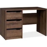 Konsimo Schreibtisch mit Schubladen,"MERO", Braun, Spanplatte, Elegant, 120x77x60cm