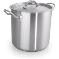 WAS Germany Suppentopf mit Deckel Cookware 53, Ø 24 cm, Chromnickelstahl