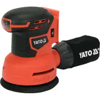 YATO YT-82753, Exzenterschleifer, Selbstklebend, Schwarz, Orange, 12000 RPM, 2 mm, 73,7 dB