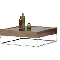 AEA Moderner Couchtisch aus Holz und Metall in Braun