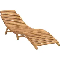 Syfax Sonnenliege Massivholz Teak Braun