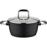 GSW Kochtopf "Scala", schwarz, H:11cm Ø:24cm, Töpfe, Kochtopf, Induktion