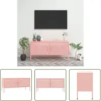 The Living Store TV-Schrank Rosa 105x35x50 cm Stahl