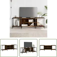 The Living Store TV-Schrank Räuchereiche 153x37x50 cm Holzwerkstoff