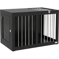 PawHut Hundekäfig, Haustierkäfig, Hundehütte, Hundebox Hundehaus, Schwarz