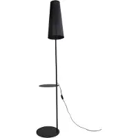 TK Lighting Stehleuchte mit Lampenschirm 170x36cm Schwarz modern Zing