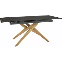 Feldmann-Wohnen Esstisch Küchentisch Loreto Ceramic 180-230x90x76cm rostfarben matt Eiche Natur ausziehbar