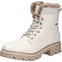 Tamaris Damen Stiefel, weiß(offwhite), Gr. 38