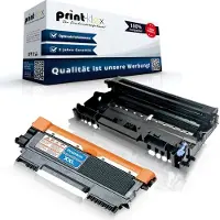 Print-Klex GmbH & Co.KG Print-Klex Kompatible Toner mit Trommel kompatibel mit Brother DR2200 & TN2010 HL 2130 HL 2130 R HL 2132 HL 2132 R HL 2135 W DR 2200 DR-2200 TN 2010 TN-2010 Farblos Schwarz - Office Pro Serie