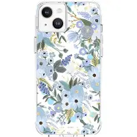RIFLE PAPER Clear - Etui iPhone 14 Plus (Garten Party Blau)