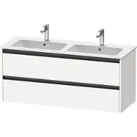 Duravit Ketho.2 Waschtischunterbau wandhängend, 2 Schubkästen, 1280x550x480mm, für ME by Starck 233613, K25266018180000, Farbe: Weiß Matt Dekor