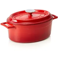 WAS Germany LAVA Bräter rot 28 x 21 x 11 cm, Serie Casseroles oval