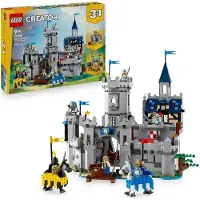 LEGO Creator 3-in-1 Mittelalterliche Burg der Ritter, 31168, 1371 Teile, 6 Minifiguren, Bauset für Kinder ab 9 Jahren