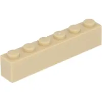 LEGO 50 Stück 3009 Stein Brick 1x6 Part Basic Steine 50 Beige