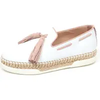 Tod'S F0414 mocassino donna weiß/rosa scarpe loafer slip on shoe woman