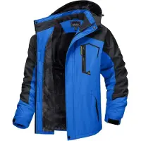 Sonstiges Herren Winter Skijacke Fleece Softshelljacke Wasserdicht Winddicht Atmungsaktiv Blau