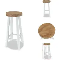 vidaXL Barhocker Teak Massivholz - Barhocker