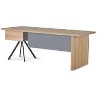 AEA Beige-Grauer Arbeitszimmer Tisch Designer Rechteckiger Bürotisch Möbel