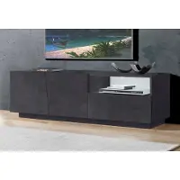 Möbelando Moderner TV-Schrank mit Schubladenschiebetüren 150cm Vega Low Ardesia