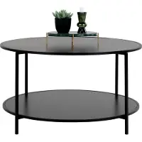House Nordic Couchtisch >Vita< in Schwarz, Melamin - 80x45x80cm (BxHxT)