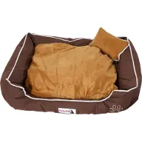 H4L Hundebett Hundekörbchen coffee-brown Hundekissen waschbar