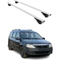 Omtec Dachquerträger für Dacia Logan, Baujahr 2007-2013, Farbe: Silber