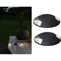 Konstsmide 2x LED Bodenaufbaustrahler Spots Aussenbereich Aufbaustrahler anthrazit IP65