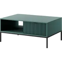 Furnlux Classic FURNLUX Couchtisch Avon Grün Und Schwarz 104cm / Hauptfarbe: Grün / Abmessungen: 104 x 48 x 68 cm