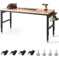 StarTech.com Werkbank Werktisch Arbeitstisch mit Steckdose - 1361 kg Tragkraft - Robuster Werkstatttisch für Handwerker und Heimwerker