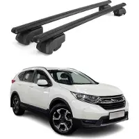 Omtec Dachgepäckträger, Querstange, für Honda CR-V, Baujahre 2019-2023, Aluminium, Schwarz, mit ABE