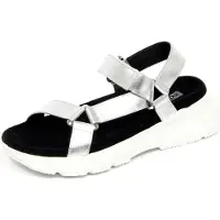 Hogan G1592 sandalo donna H466 silberne Ledersandale Damen