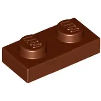 LEGO 50x 1x2 Platten 3023 - Plate Rotbraun - Reddish Brown