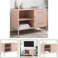 The Living Store TV-Schrank Rosa 68x39x50,5 cm Stahl