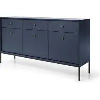 Furnlux Classic FURNLUX Sideboard Mono Navy Blue Und Black 154cm / Hauptfarbe: Blau / Abmessungen: 154 x 39 x 84 cm